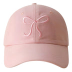 Sweet Bow Bow Baseball Cap for Women Fashion Hat Adjustable Snapback