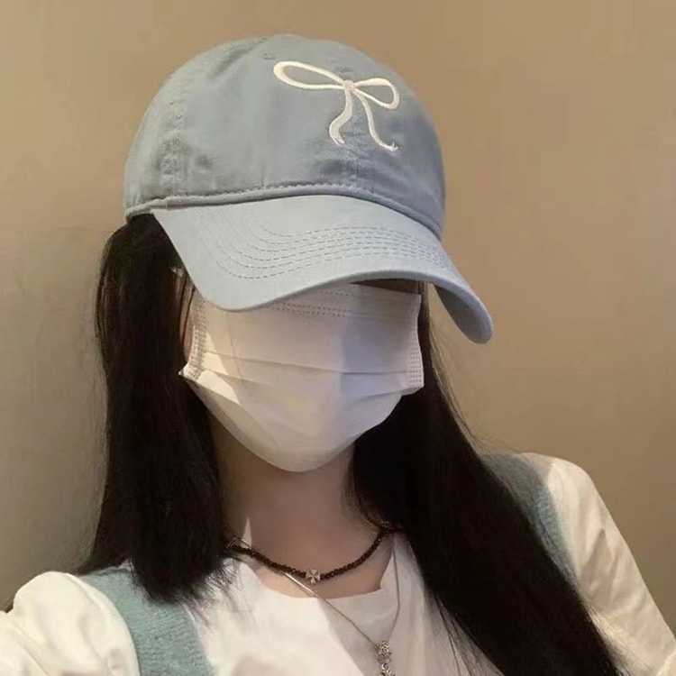 Sweet Bow Bow Baseball Cap for Women Fashion Hat Adjustable Snapback