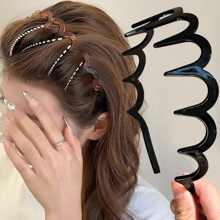 WaveGrip Non Slip Toothed Headband for Women Fashion Sports & Face Wash Hair Band