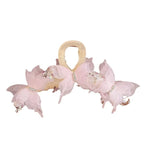 Elegant Butterfly Pearl Bow Hair Claw Clip for Women Fashion Ponytail Hair Accessories