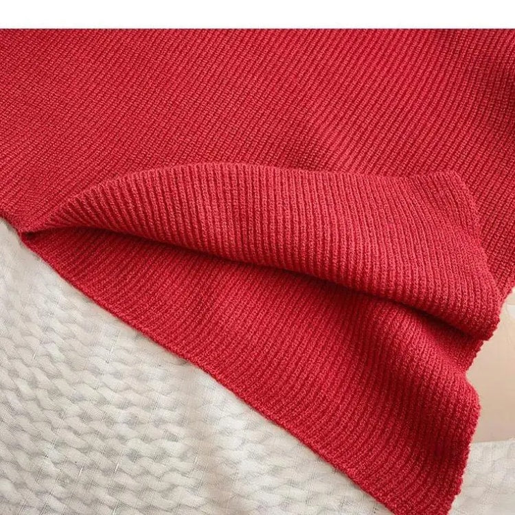 Autumn Winter Knit Sweater, Vintage Irregular Loose Pullover, Chic High Neck Women Fashion Tops