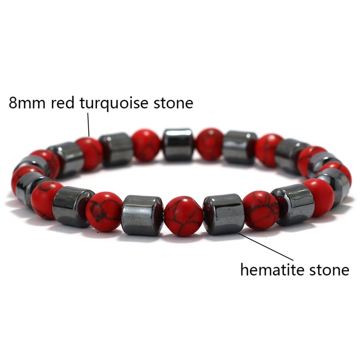 Premium Men Bracelet, Howlite, Hematite, Tiger Eyes, Homme Cycling Decoration