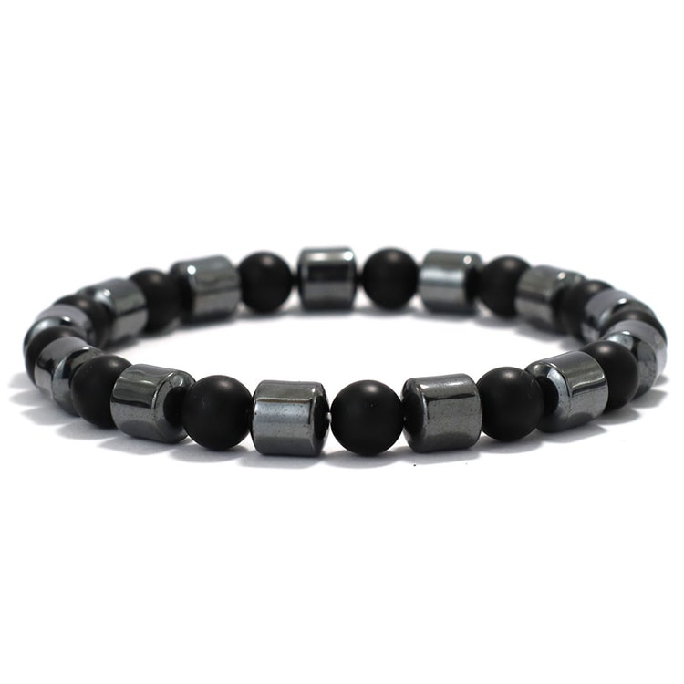 Premium Men Bracelet, Howlite, Hematite, Tiger Eyes, Homme Cycling Decoration