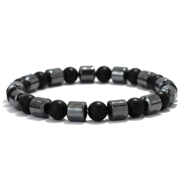 Premium Men Bracelet, Howlite, Hematite, Tiger Eyes, Homme Cycling Decoration