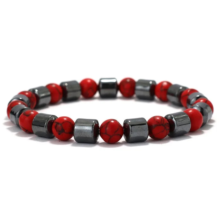Premium Men Bracelet, Howlite, Hematite, Tiger Eyes, Homme Cycling Decoration