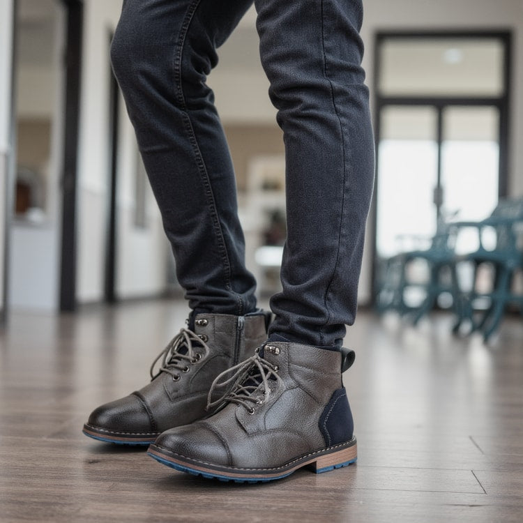 Stylish Mens Leather Ankle Boots Comfortable & Durable Footwear for Every Occasion