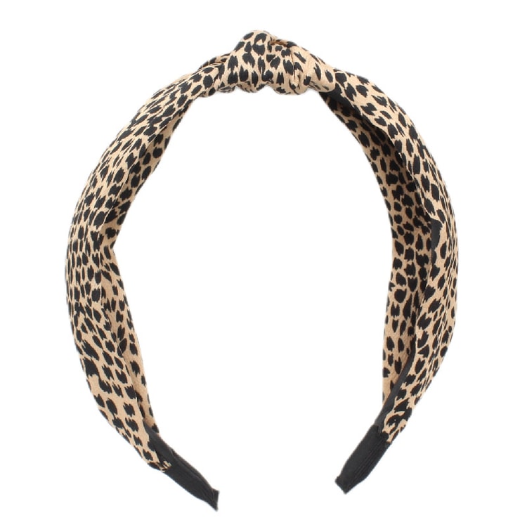 Leopard Print Knotted Headband Women Fabric Hair Accessories