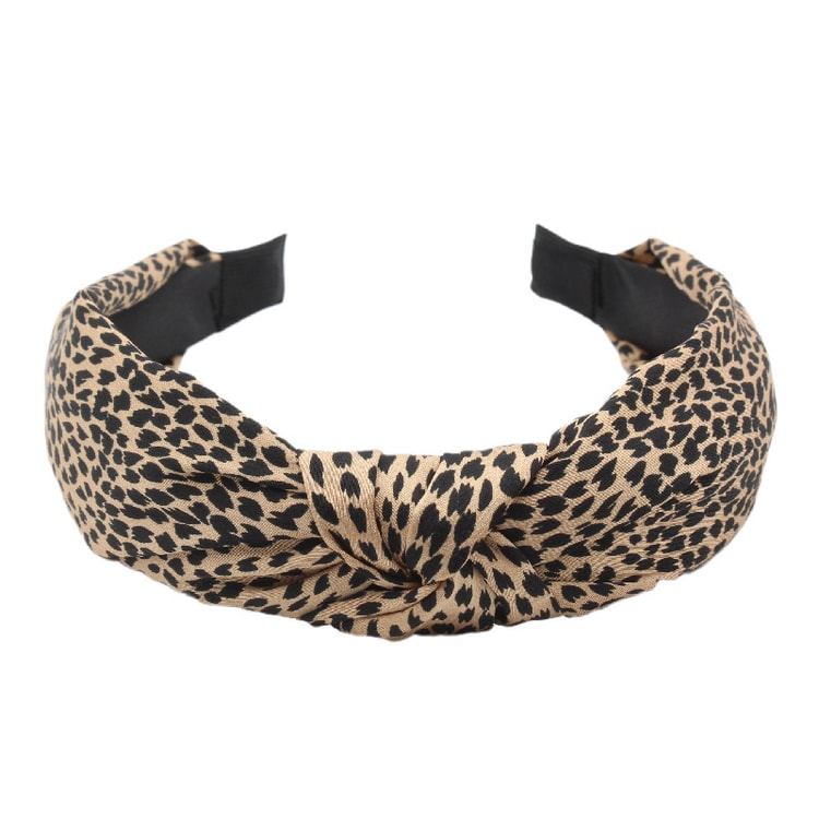 Leopard Print Knotted Headband Women Fabric Hair Accessories