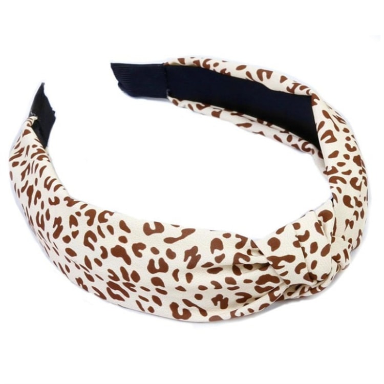 Leopard Print Knotted Headband Women Fabric Hair Accessories