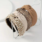 Leopard Print Knotted Headband Women Fabric Hair Accessories