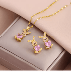 BunnyGleam Stainless Steel Jewelry Set